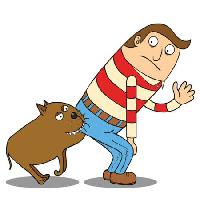 Pixwords The image with dog, man, ass, hello zenwae - Dreamstime