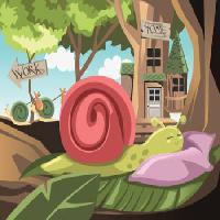 Pixwords The image with snail, home, work, hause Artisticco Llc - Dreamstime