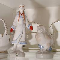 woman, statue, bird, cups,  Julia161