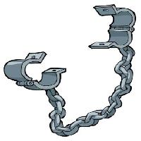 Pixwords The image with cuffs, chain, chains, prisoner Dedmazay - Dreamstime