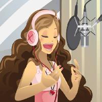 Pixwords The image with song, sing, woman, mic, microphone, happy, beats, Artisticco Llc - Dreamstime